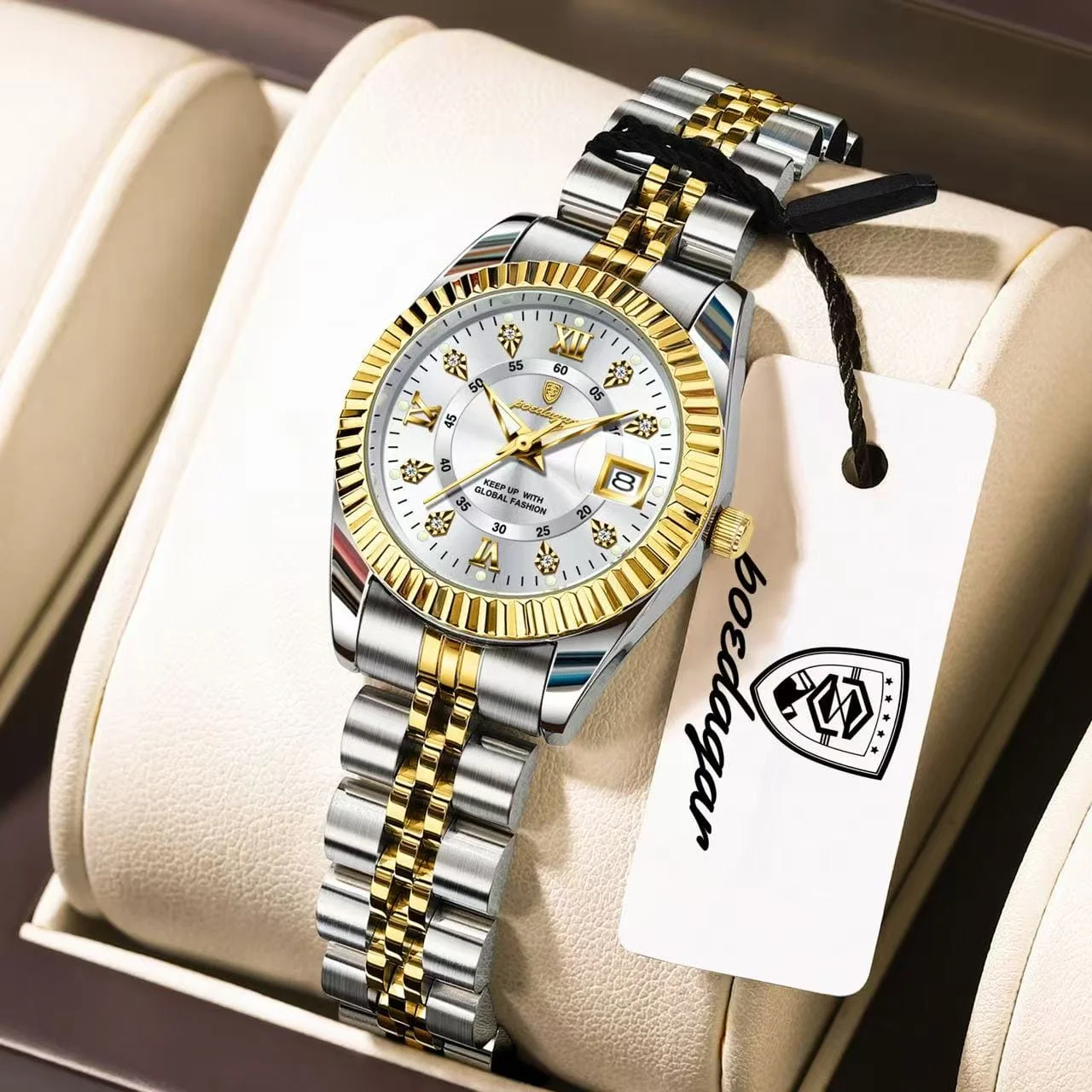 POEDAGAR 910 Luxury Ladies Watch Stainless Steel Quartz Elegant Watch for Women - Women's Watches Girl - Watch