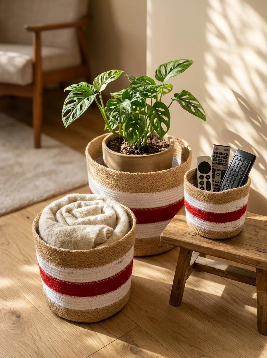 Handmade Indoor & Outdoor Plant Basket Set