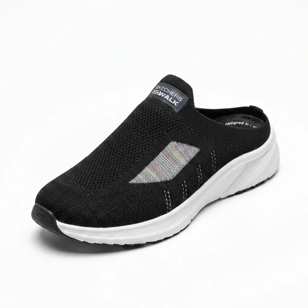 Skechers Premium Lightweight Half Slip-On Sneakers Black