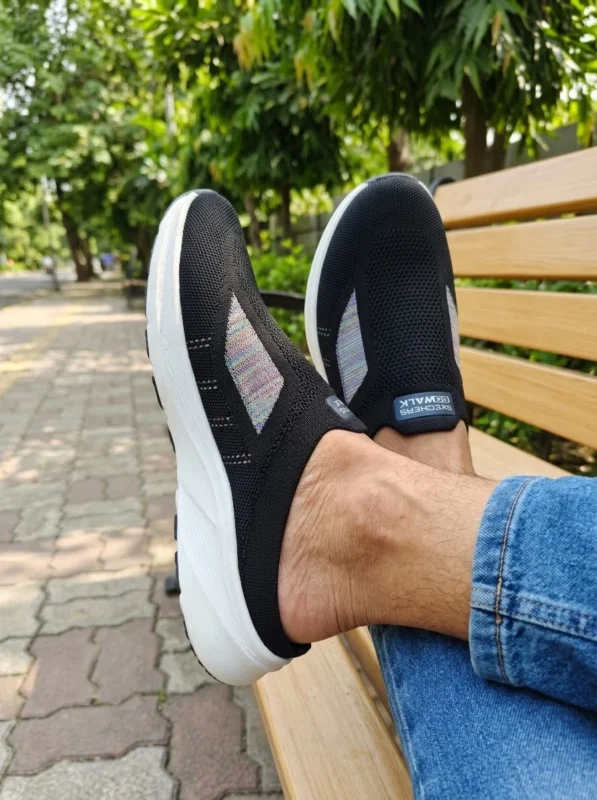 Skechers Premium Lightweight Half Slip-On Sneakers Black