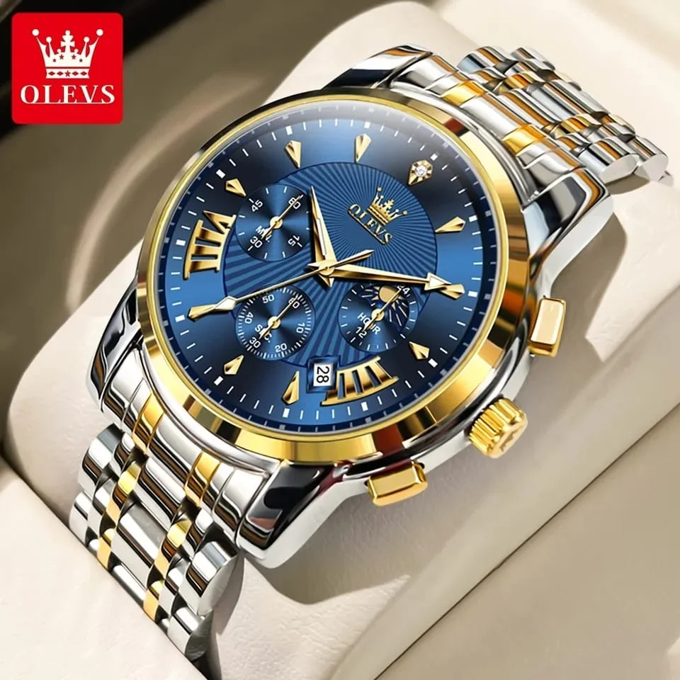 OLEVS 2892 Men Multifunctional Business Fashion Quartz Watch For Men