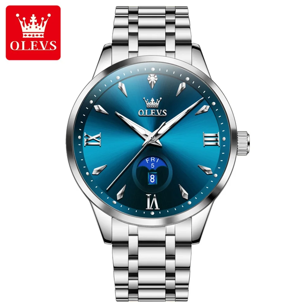 Olevs 3646 Stainless Steel Analog Wrist Watch For Men