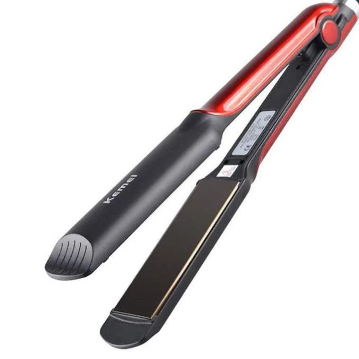 Kemei KM-531 Professional Hair Straightener - Black and Red