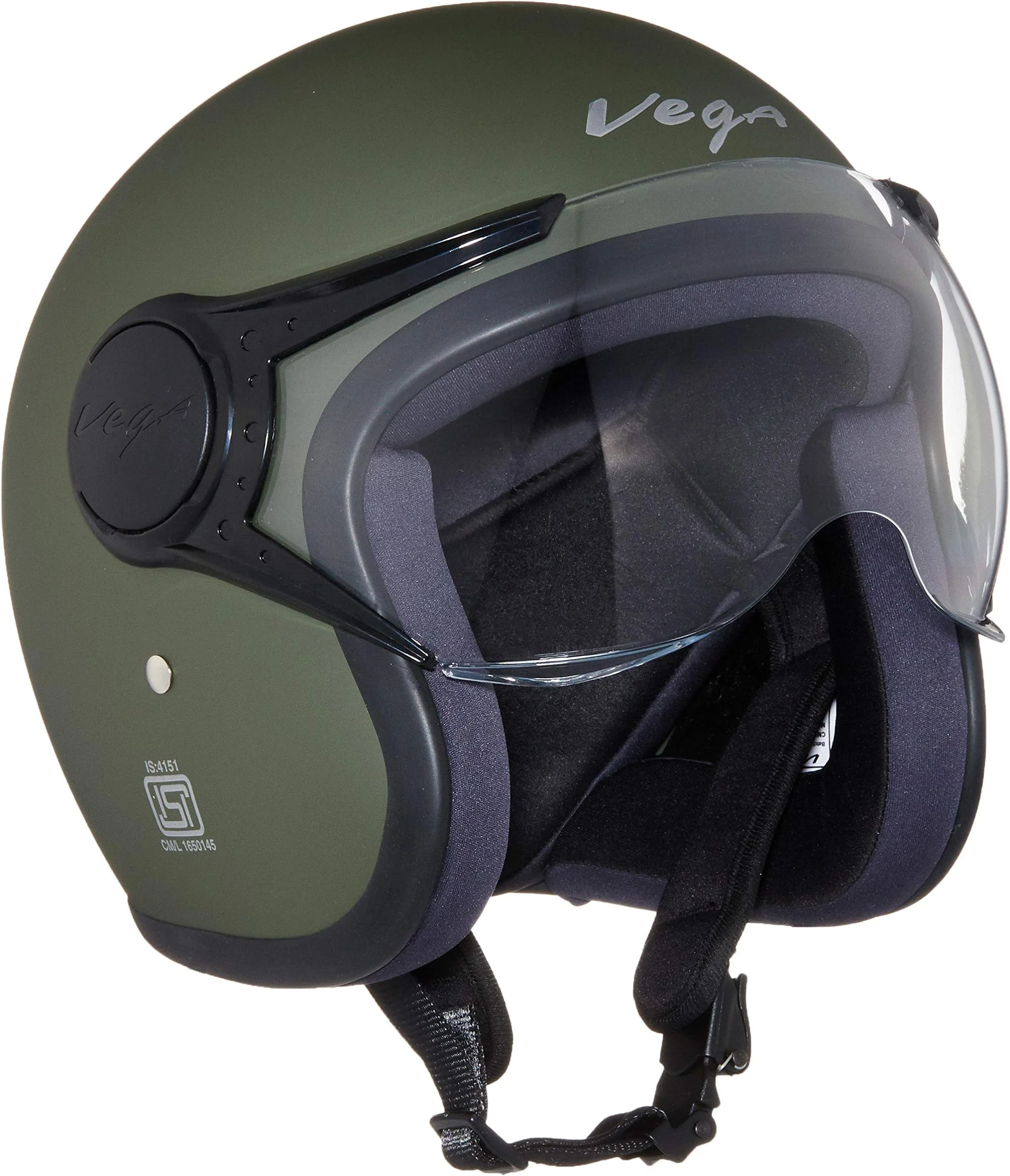 Vega Jeet Army Green Helmet