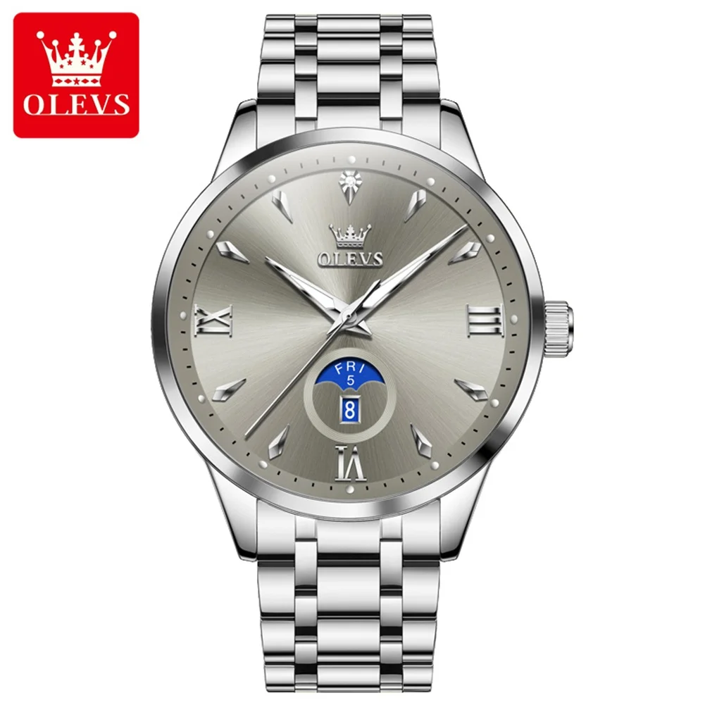 Olevs 3646 Stainless Steel Analog Wrist Watch For Men