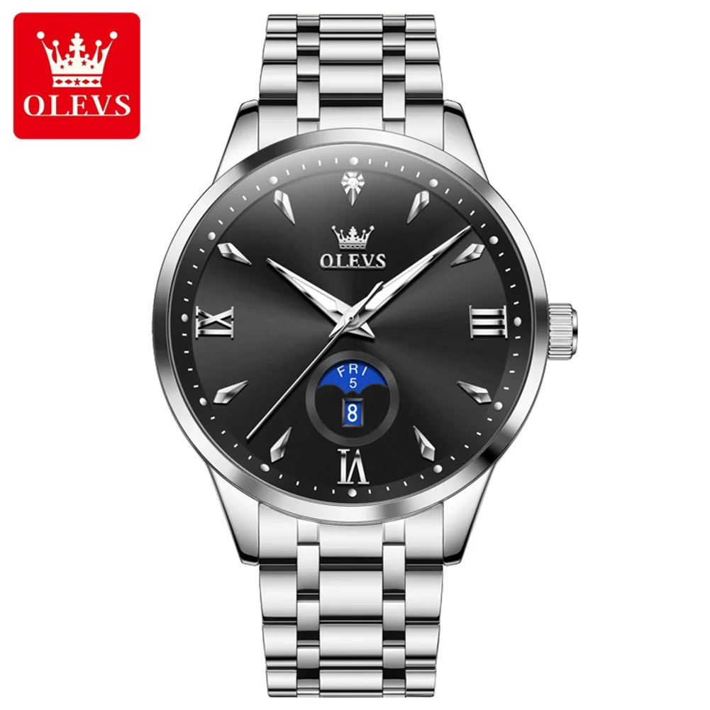 Olevs 3646 Stainless Steel Analog Wrist Watch For Men