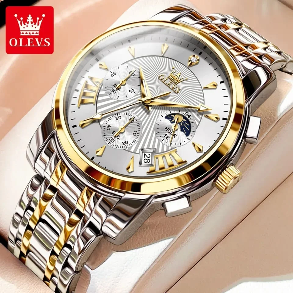 OLEVS 2892 Men Multifunctional Business Fashion Quartz Watch For Men