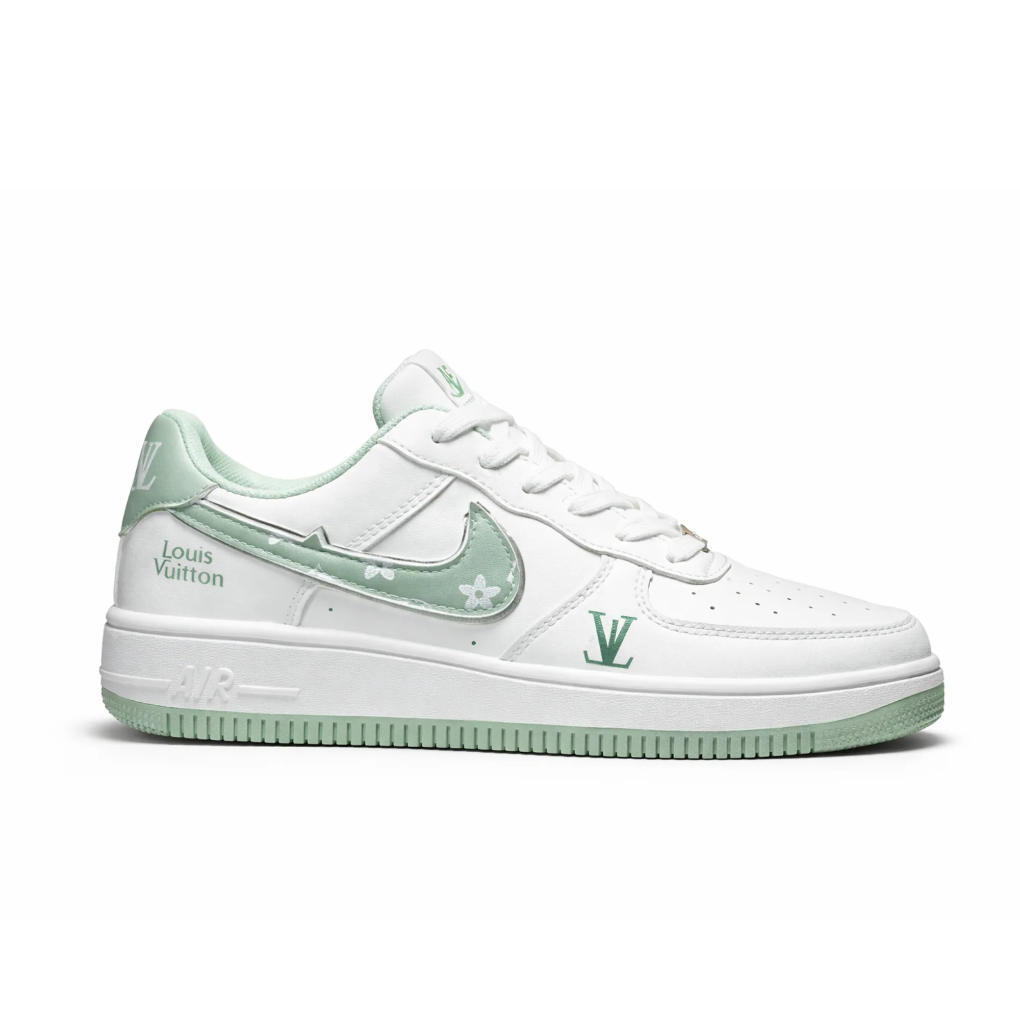 Men’s White Green Luxury Sneakers