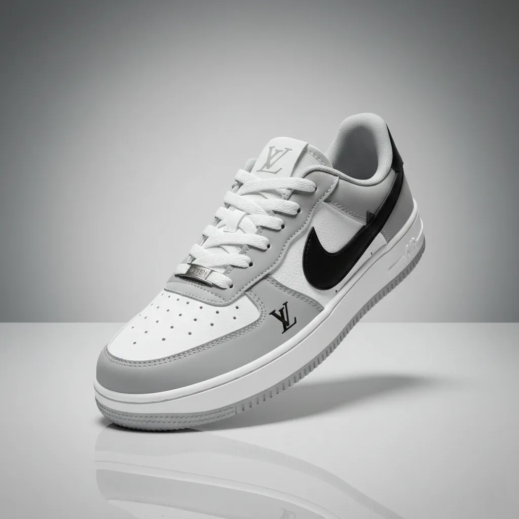Men’s White Grey Classic Sneakers