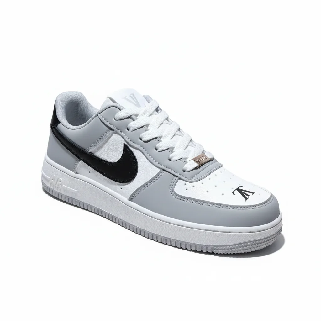 Men’s White Grey Classic Sneakers