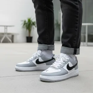 Men’s White Grey Classic Sneakers