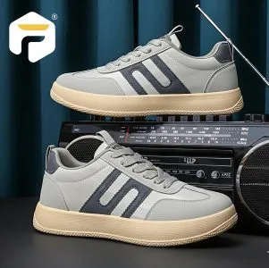 Men’s Minimalist Grey Casual Sneakers