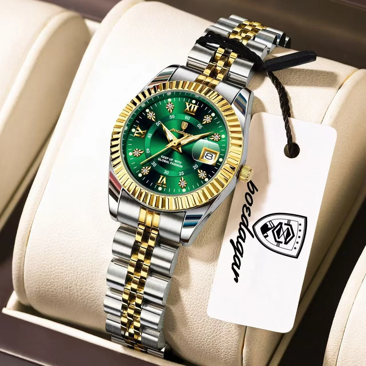 POEDAGAR 910 Luxury Ladies Watch Stainless Steel Quartz Elegant Watch for Women - Women's Watches Girl - Watch