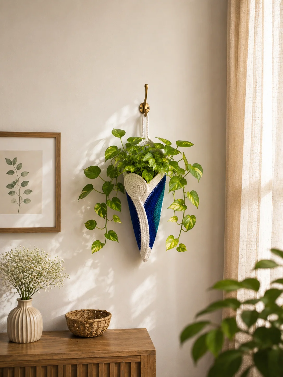 Handmade Jute Hanging Planter