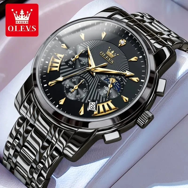 OLEVS 2892 Men Multifunctional Business Fashion Quartz Watch For Men