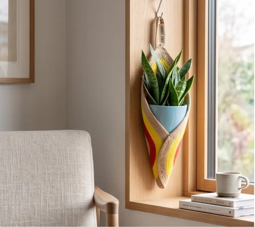 Handmade Jute Hanging Planter