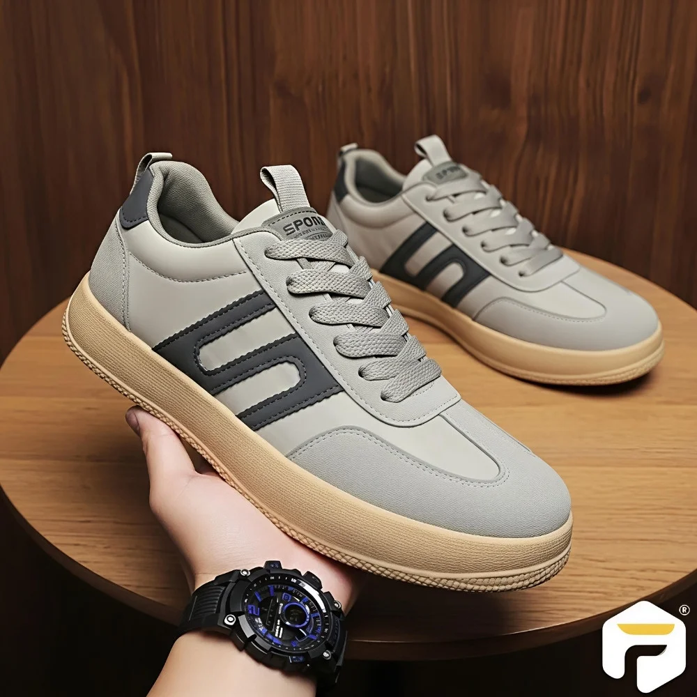 Men’s Minimalist Grey Casual Sneakers