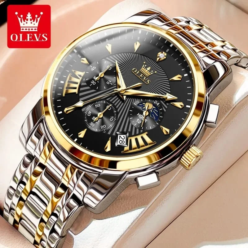 OLEVS 2892 Men Multifunctional Business Fashion Quartz Watch For Men