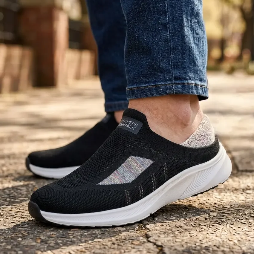Skechers Premium Lightweight Half Slip-On Sneakers Black