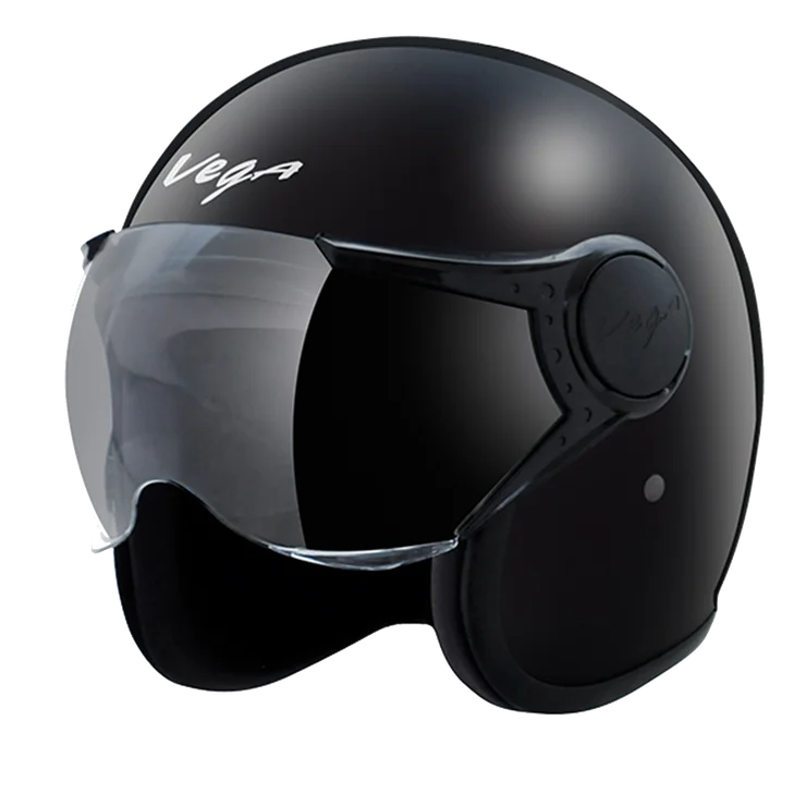 Vega Jeet Matt Black Half Face Helmet