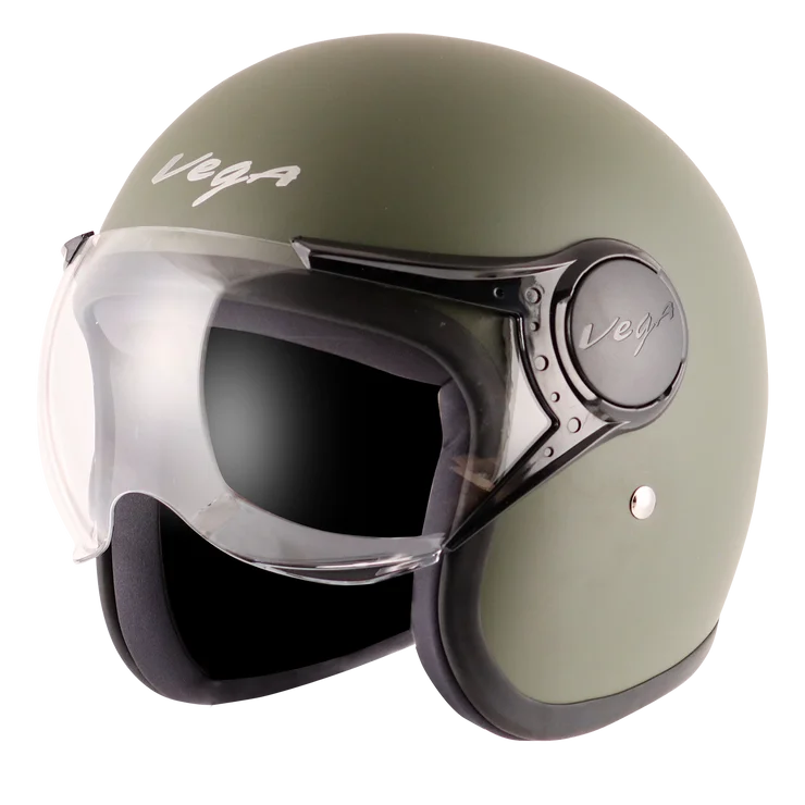 Vega Jeet Army Green Helmet