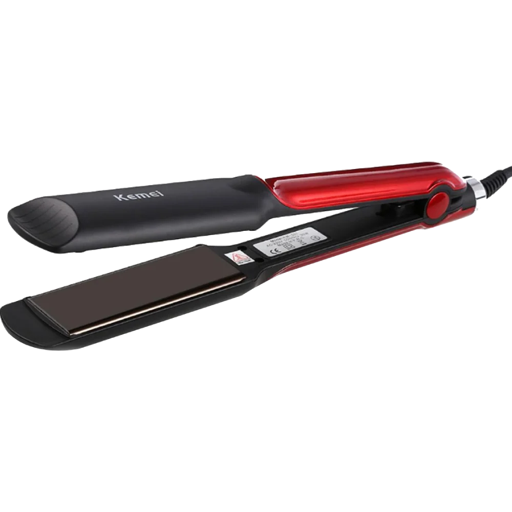 Kemei KM-531 Professional Hair Straightener - Black and Red