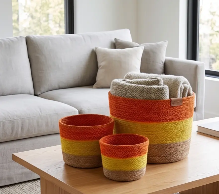 Handmade Indoor & Outdoor Plant Basket Set