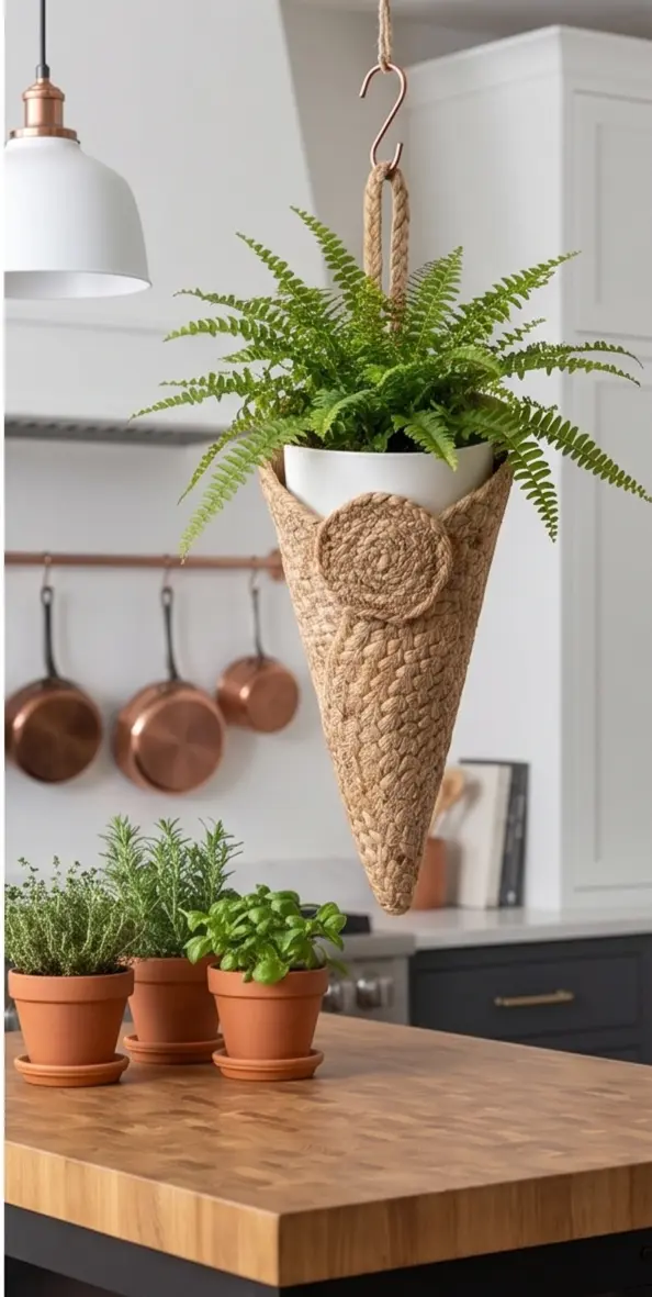 Handmade Jute Hanging Planter