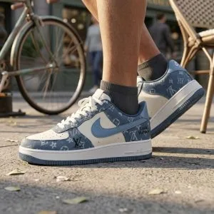 Men’s Classic White Navy Court Sneakers