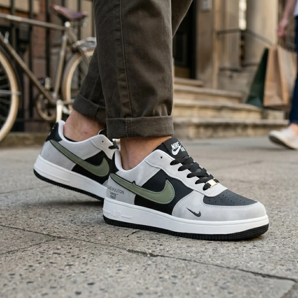 Men’s Premium Black Grey Casual Sneakers