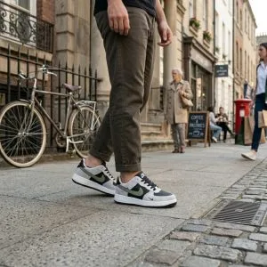 Men’s Premium Black Grey Casual Sneakers