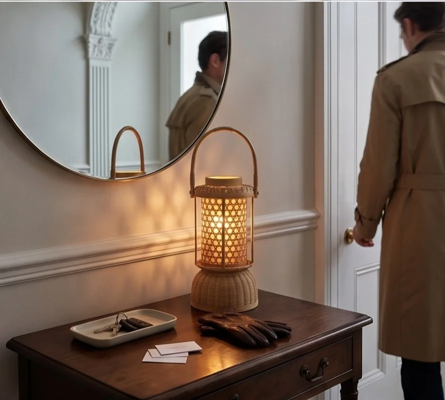 Rustic Bamboo Light Natural Rattan Lamp
