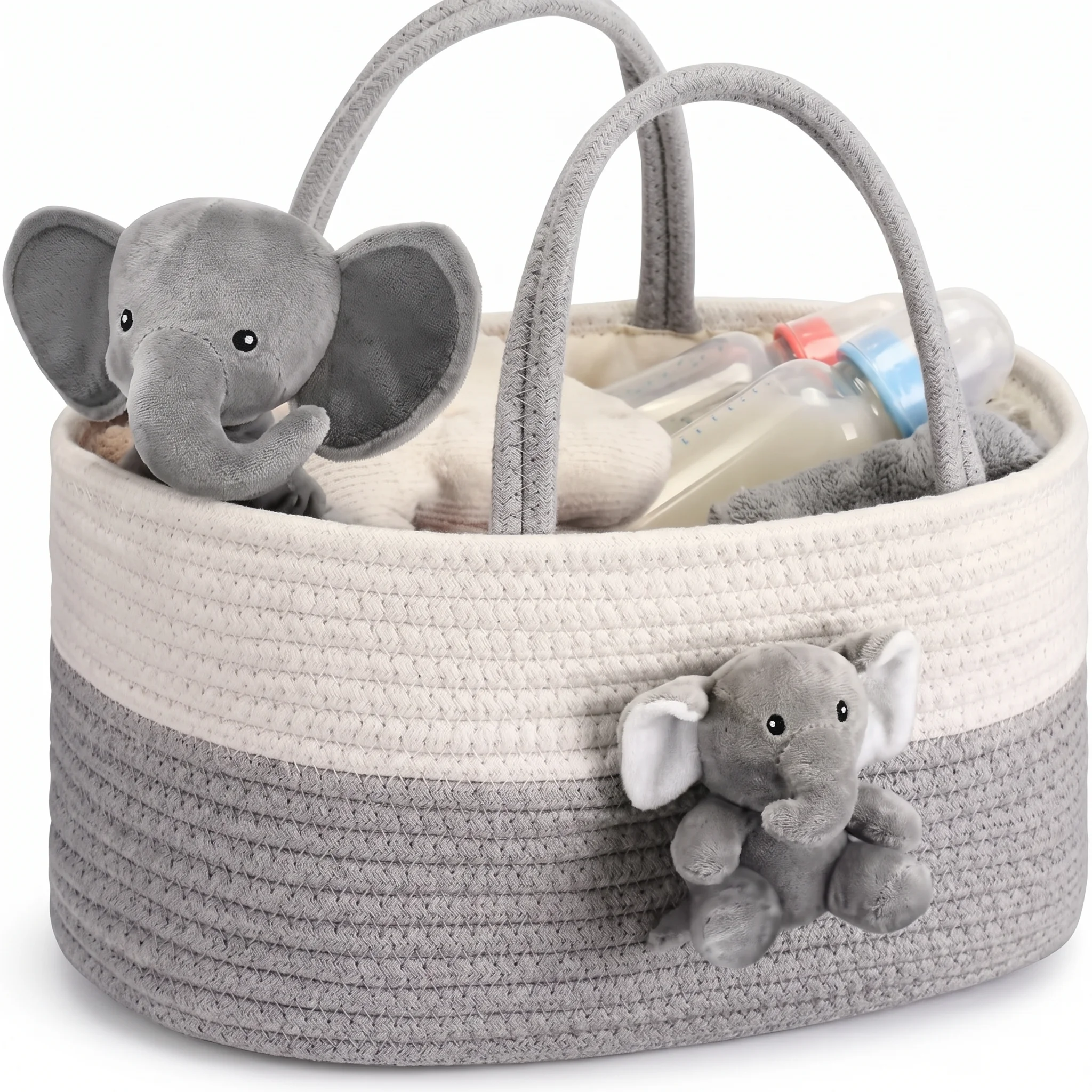Diaper Basket, Diaper and Bottle Storage Basket